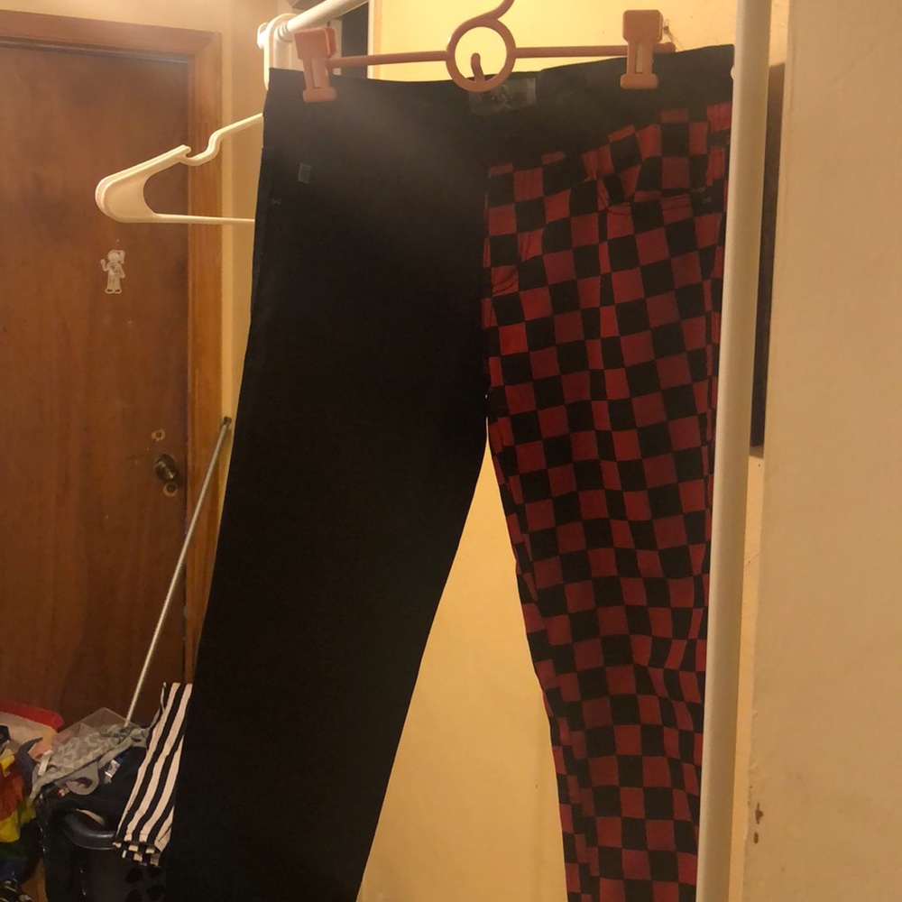 Split color pants